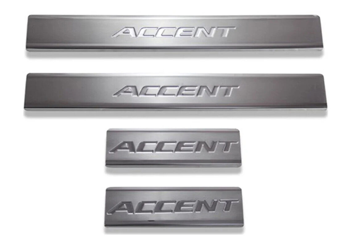 HYUNDAİ ACCENT BLUE SOLARİS UYUMLU KAPI EŞİĞİ 4 PARÇA 2011 ÜZERİ PASLANMAZ KROM