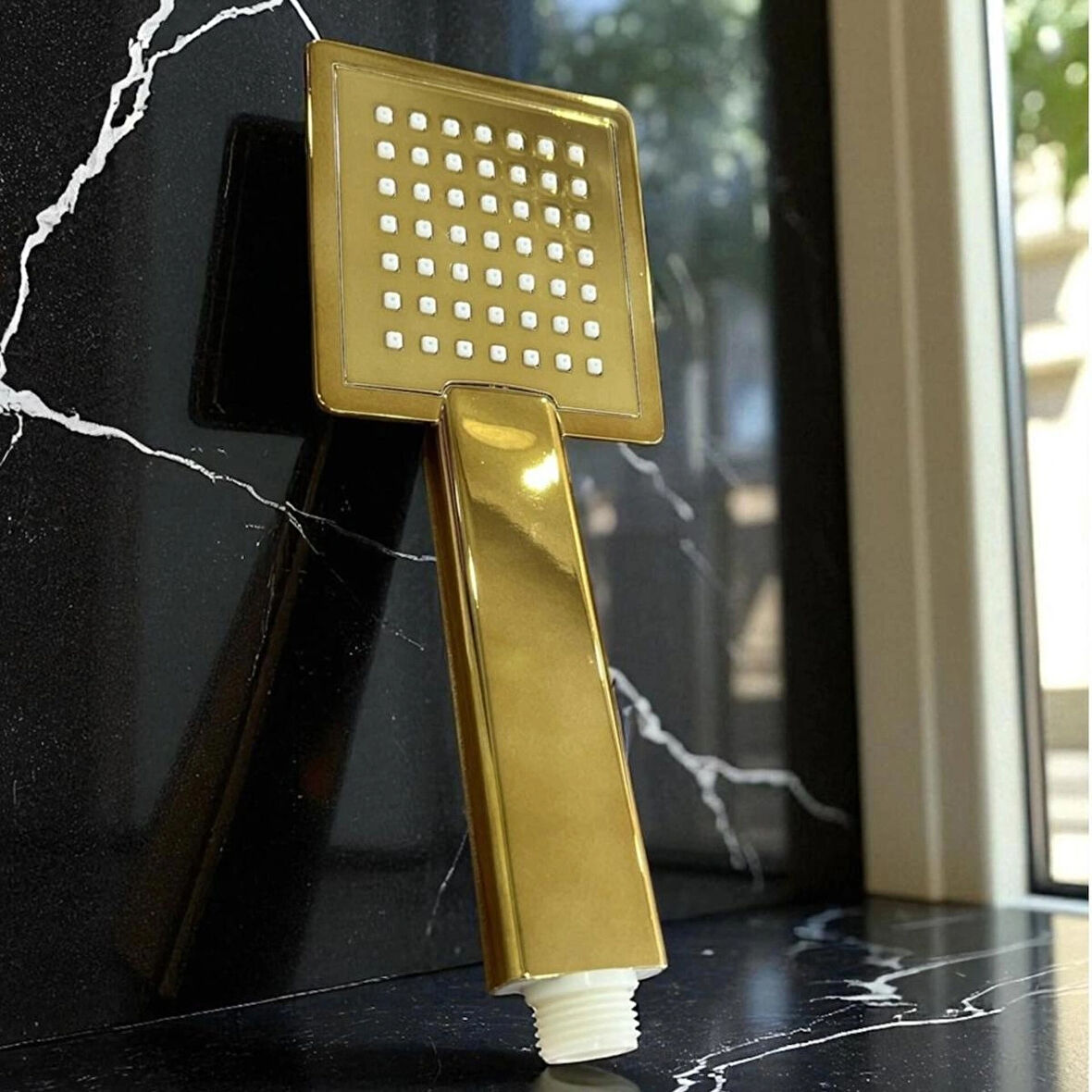 Kare Gold Renkli Modern Duş Başlığı