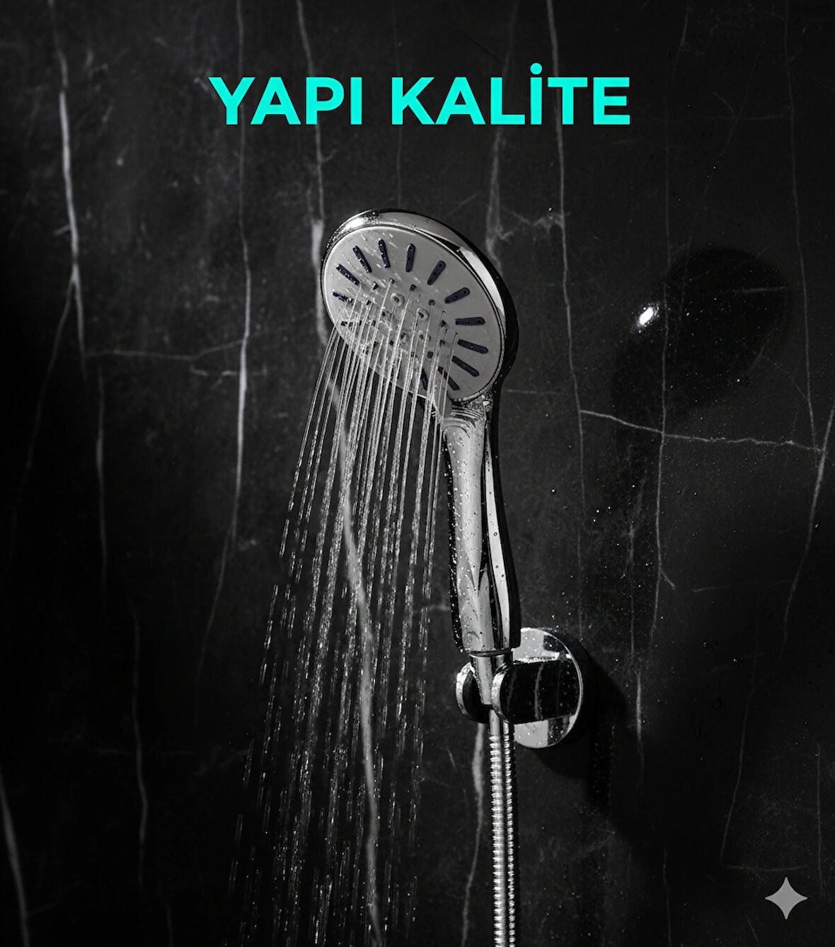 Büyük Boy Zümrüt 5 fonksiyonlu Kaliteli Duş Başlığı 