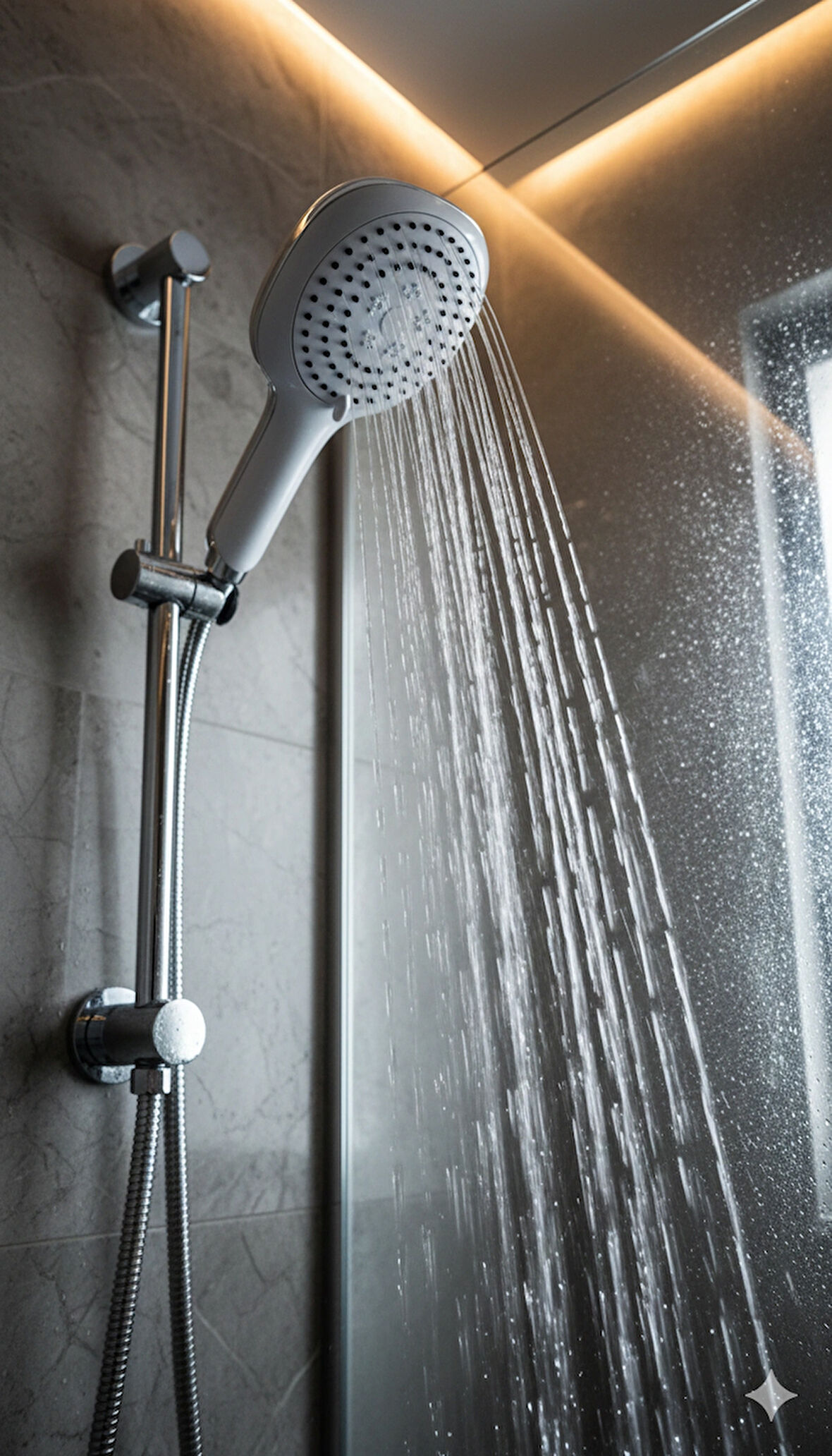 Duş Başlığı Fiskiyesi Telefonu Yuvarlak - Beyaz Başlık - Birden Fazla Fonksiyon Modu