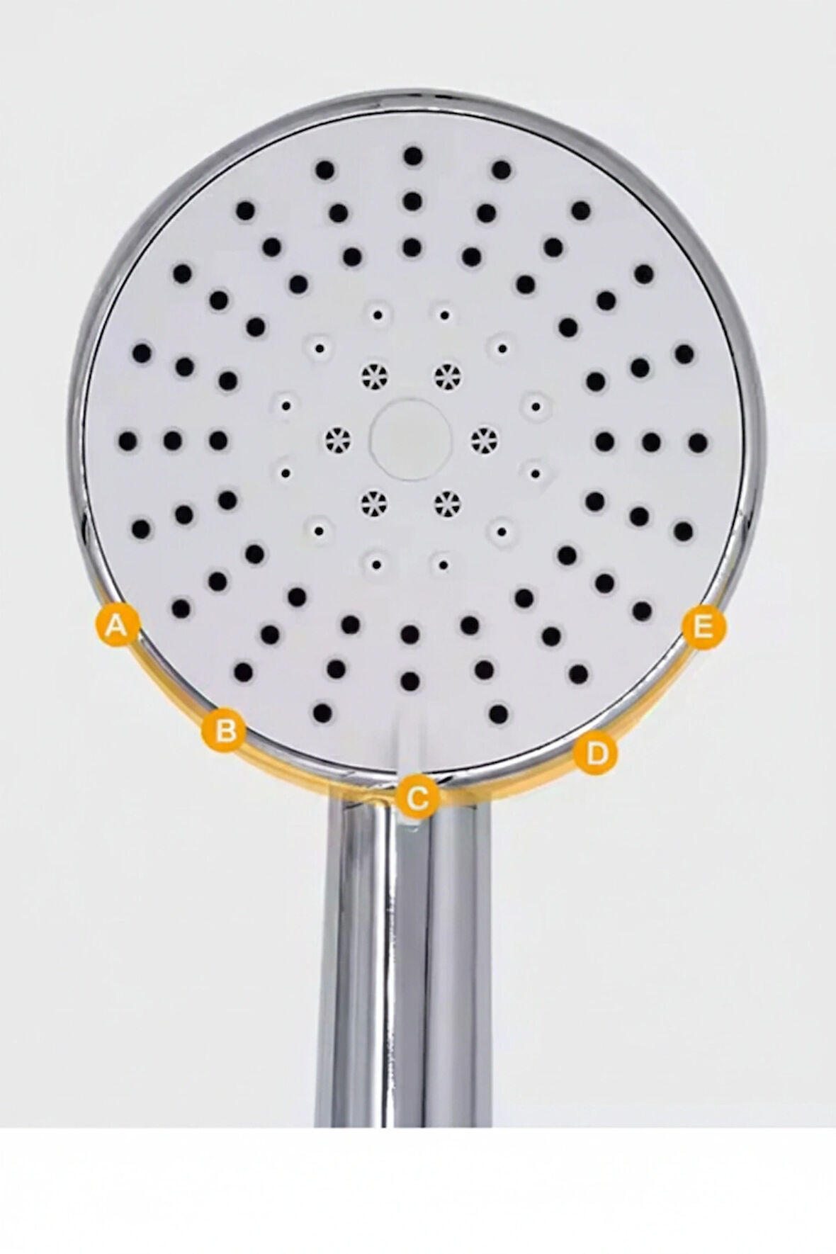 Galaxy 5 Fonksiyonlu Krom Duş Başlığı Kireç Kırıcılı El Duşu