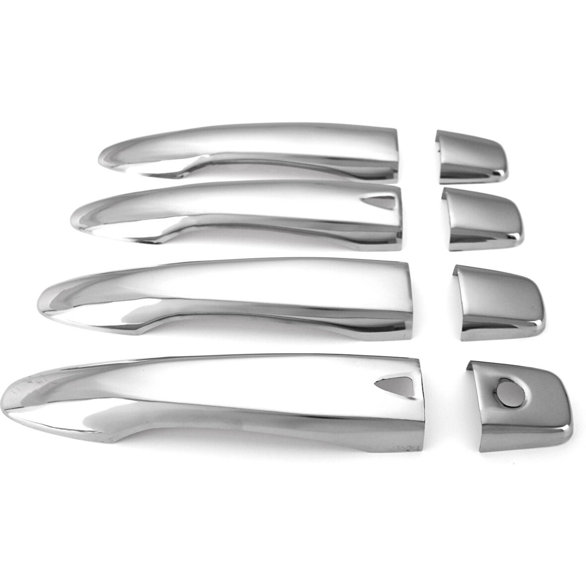 NİSSAN Qashqai UYUMLU KAPI KOLU SENSÖRLÜ 4 PARÇA 2014 ve ÜZERİ PASLANMAZ KROM