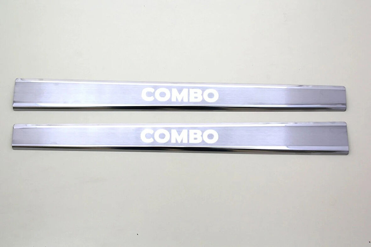 OPEL COMBO UYUMLU KAPI EŞİĞİ 2 PARÇA 2001-2010 PASLANMAZ KROM