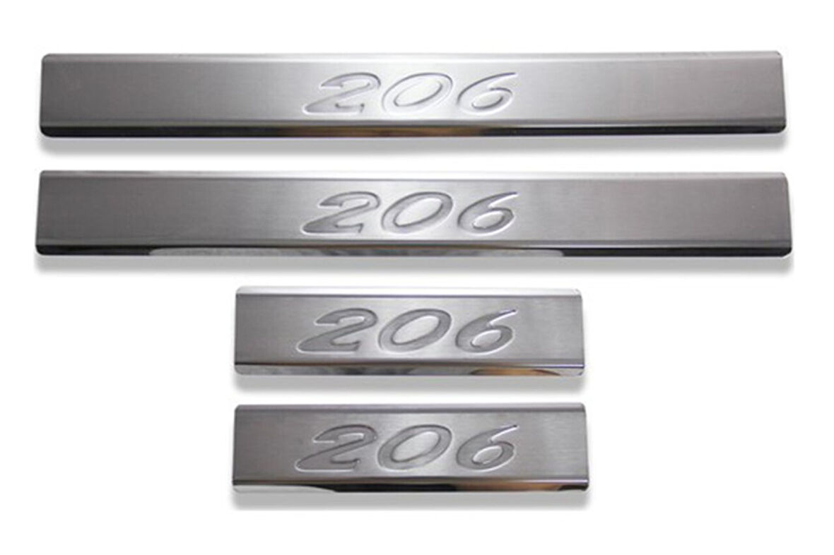 PEUGEOT 206 HB/SD/SW UYUMLU KAPI EŞİĞİ 4 KAPI 1998-2012 PASLANMAZ KROM