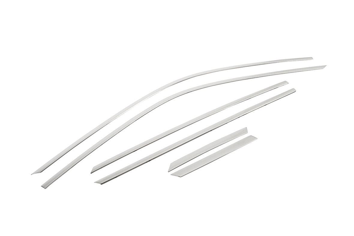 PEUGEOT 2008 UYUMLU CAM ÜST ÇITASI 6 PARÇA 2019 ve ÜZERİ PASLANMAZ KROM