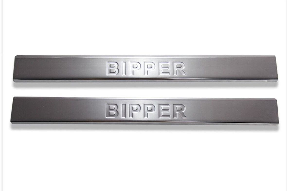 PEUGEOT BİPPER UYUMLU KAPI EŞİĞİ 2 PARÇA 2008 ve ÜZERİ PASLANMAZ KROM