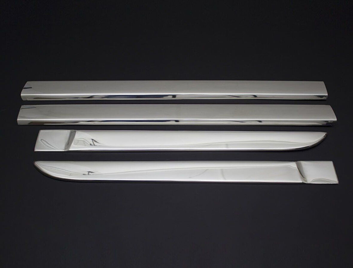 PEUGEOT PARTNER TEPEE UYUMLU YAN KAPI ÇITASI 4 PARÇA 2008-2018 PASLANMAZ KROM