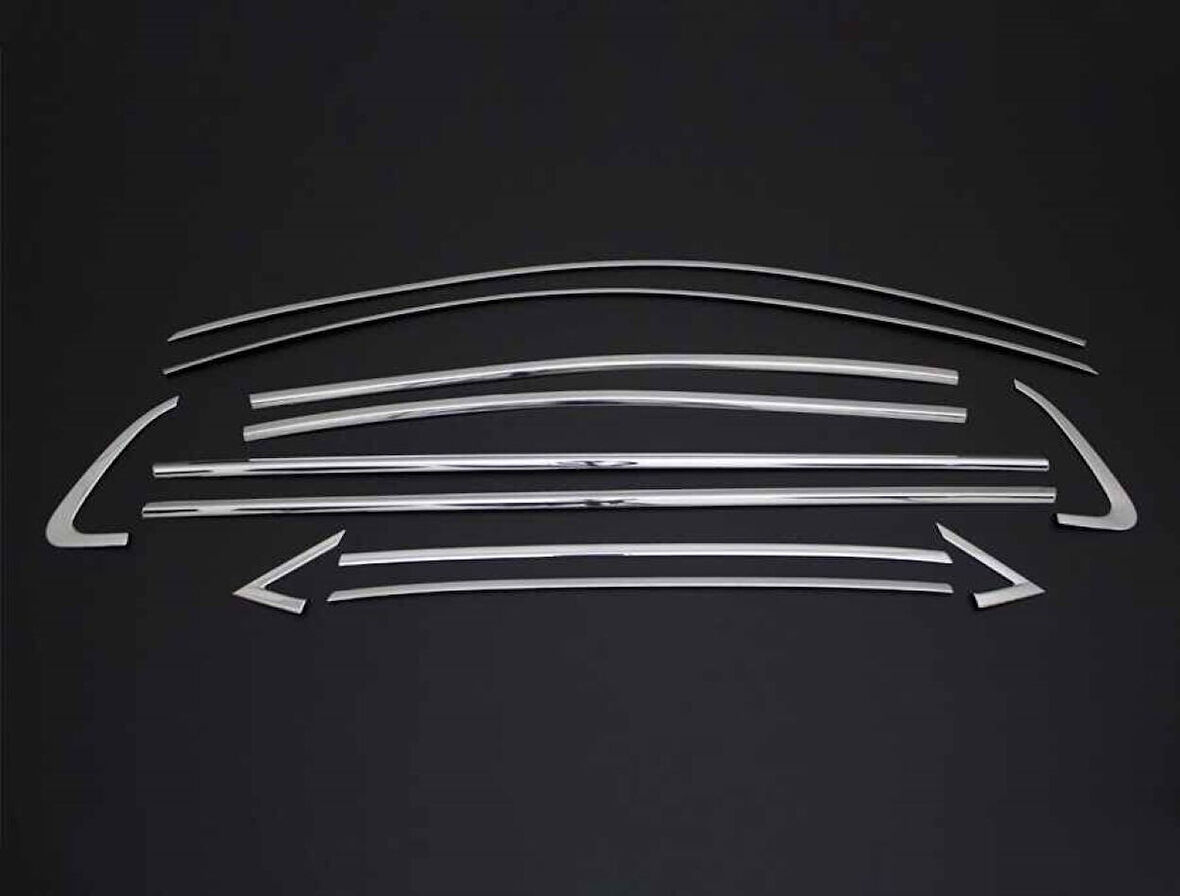 RENAULT CLİO 5 HB UYUMLU CAM ÇERÇEVESİ 12 PARÇA 2019 VE ÜZERİ PASLANMAZ KROM