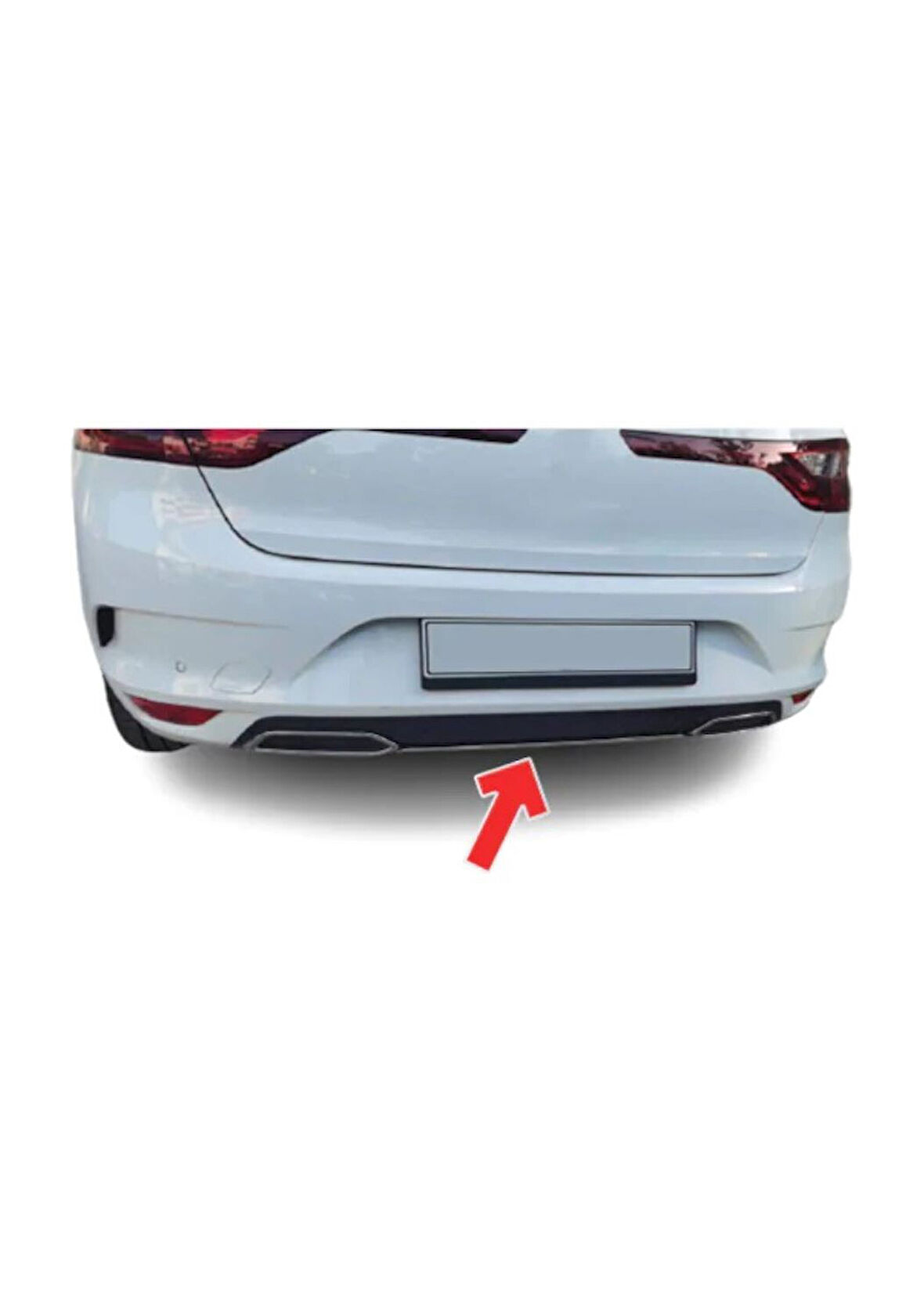 RENAULT MEGANE 4 SEDAN/HB UYUMLU EGSOZ ÇIKIŞ ARA ÇITA 2020 ÜZERİ PASLANMAZ KROM