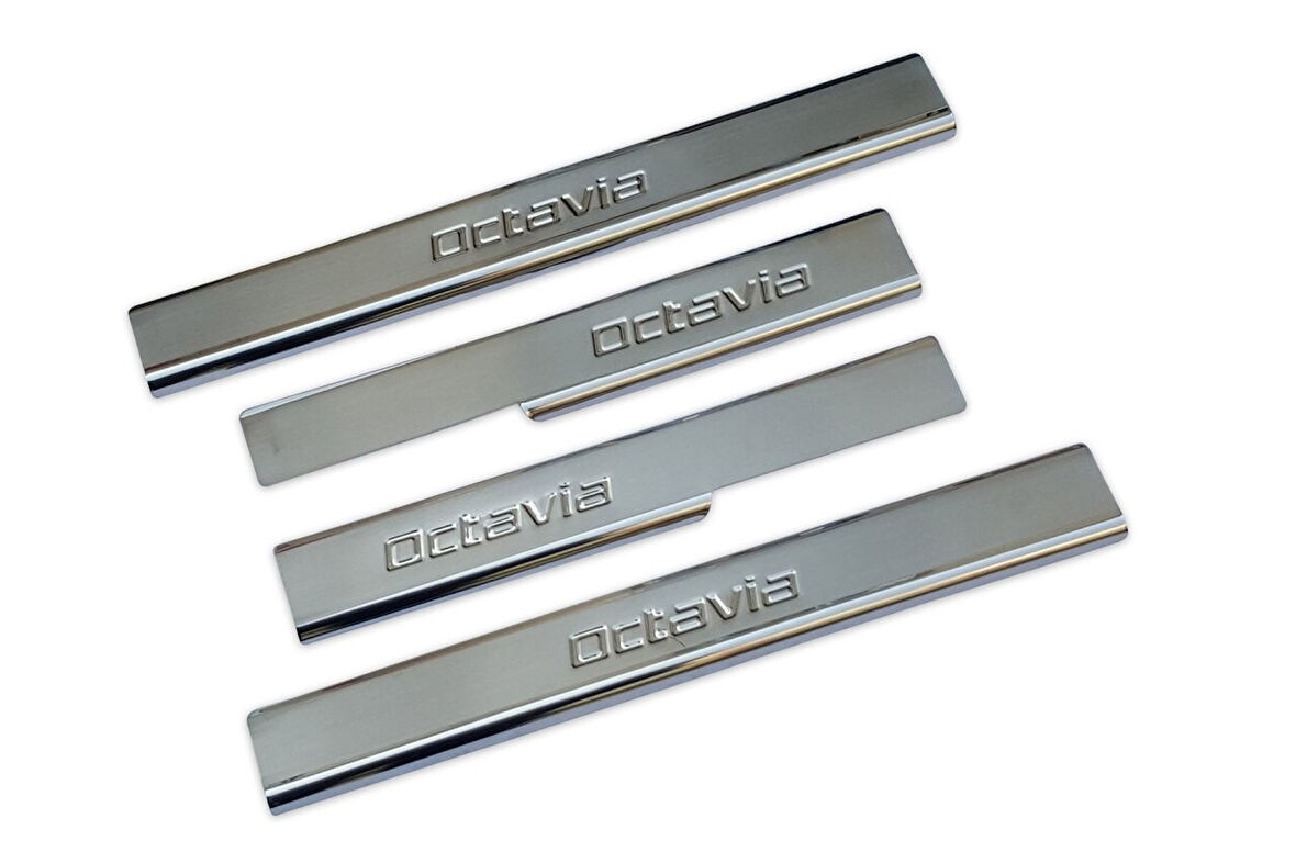 SKODA OCTAVİA A7 UYUMLU KAPI EŞİĞİ 4 PARÇA 2013 ÜZERİ PASLANMAZ KROM