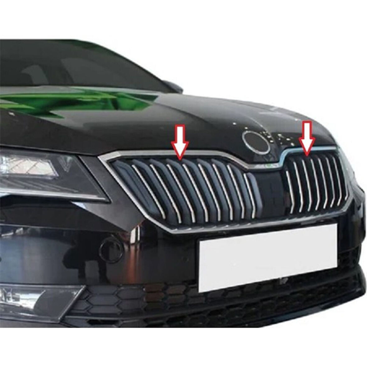 SKODA SUPERB-3 B7 UYUMLU ÖN PANJUR ÇITASI 16 PARÇA 2015 ÜZERİ PASLANMAZ KROM