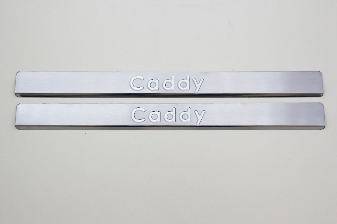 VW VOLKSWAGEN CADDY UYUMLU KAPI EŞİĞİ 2 PARÇA 2003-2019 PASLANMAZ KROM