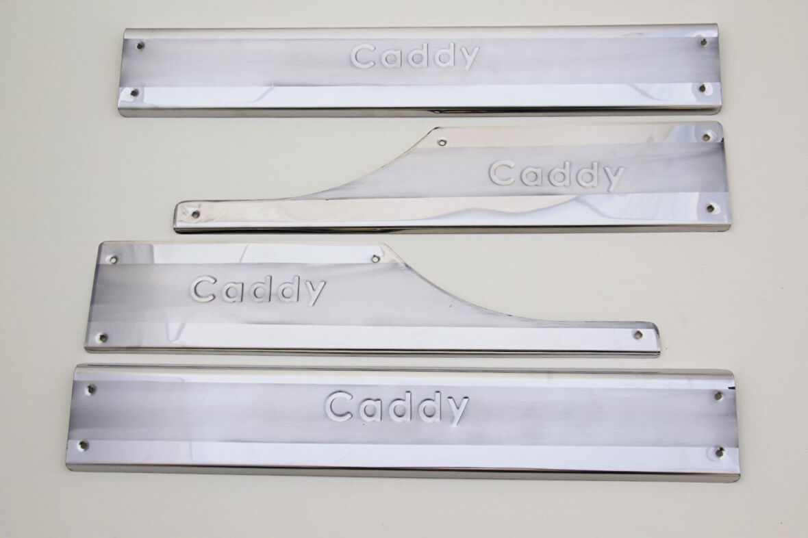 VW VOLKSWAGEN CADDY UYUMLU İÇ KAPI EŞİĞİ 4 PARÇA 2003-2019 PASLANMAZ KROM