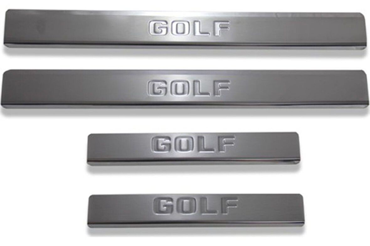 VW VOLKSWAGEN GOLF 6 HB/SW UYUMLU KAPI EŞİĞİ 4 PARÇA 2010-2013 PASLANMAZ KROM