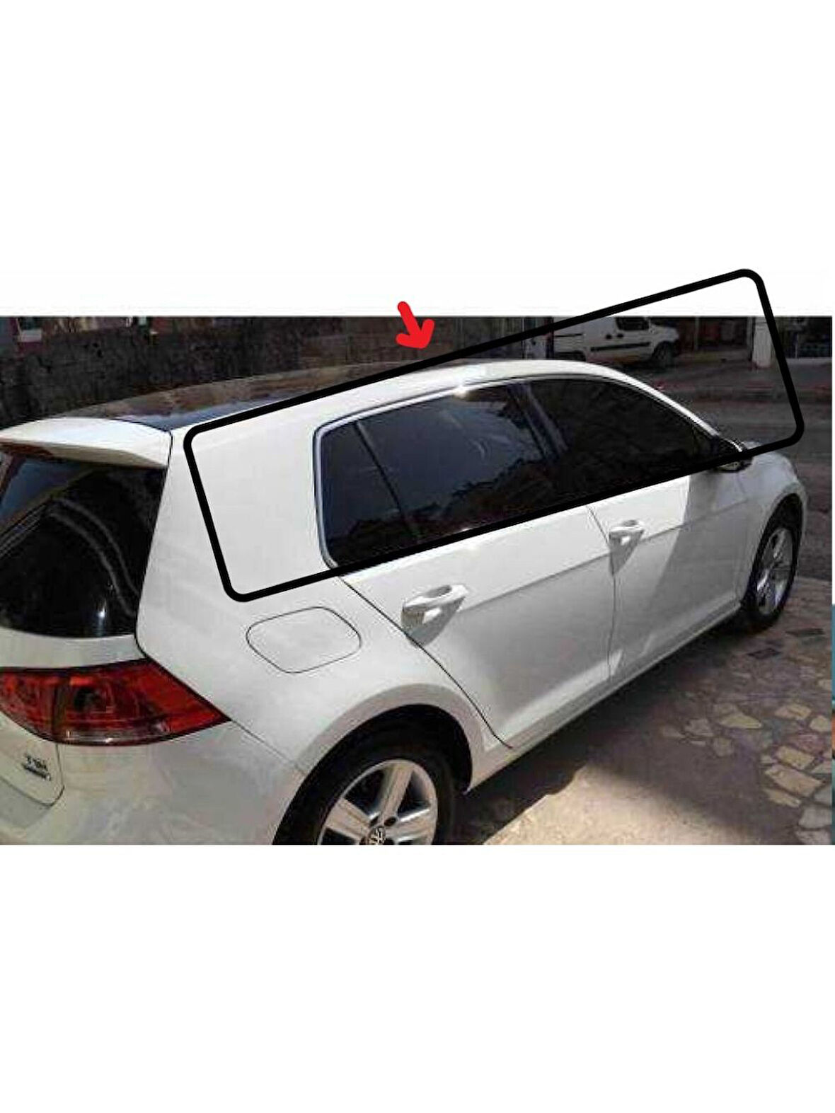 VW VOLKSWAGEN GOLF 7 HB UYUMLU CAM ÜST ÇERÇEVE 8 PARÇA  2013 VE SONRASI PASLANMAZ KROM