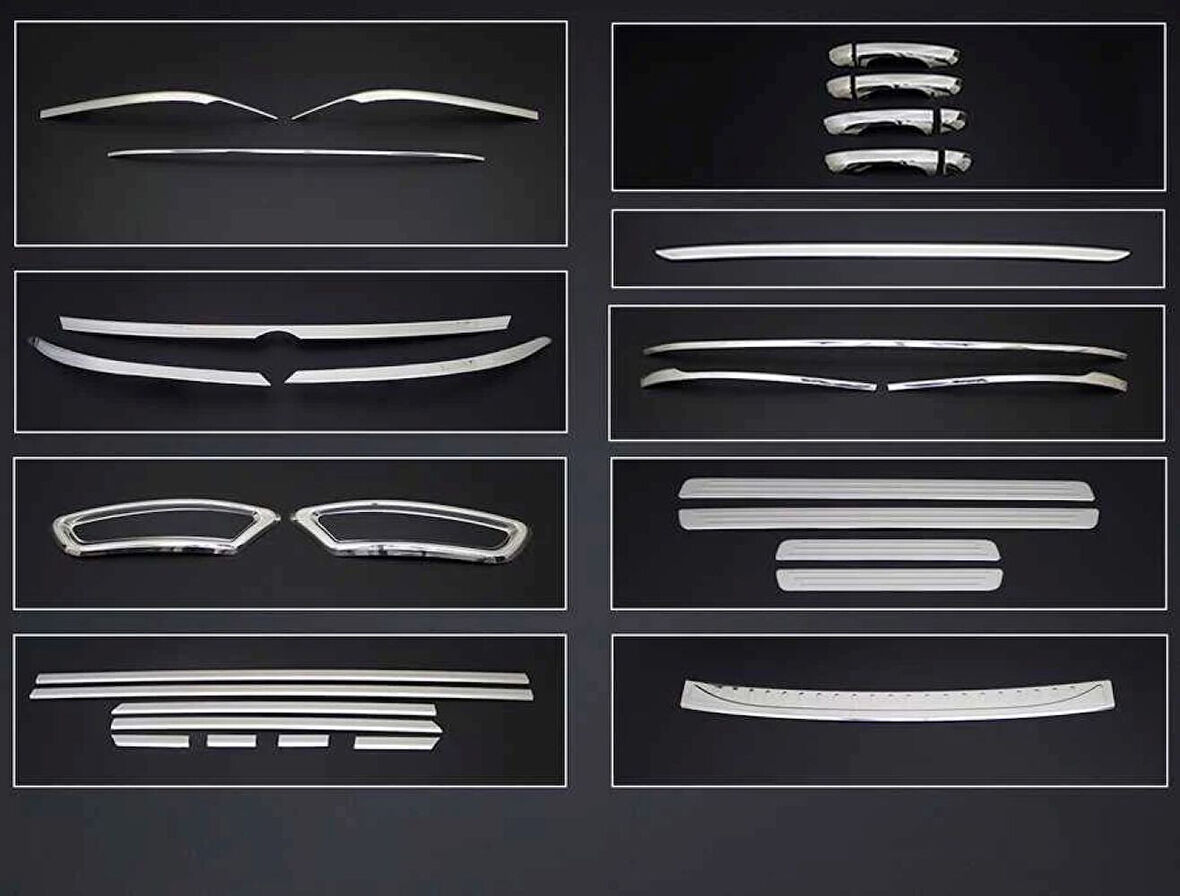 VW VOLKSWAGEN PASSAT B8 UYUMLU SEDAN SET 29 PARÇA 2015-2019 PASLANMAZ KROM