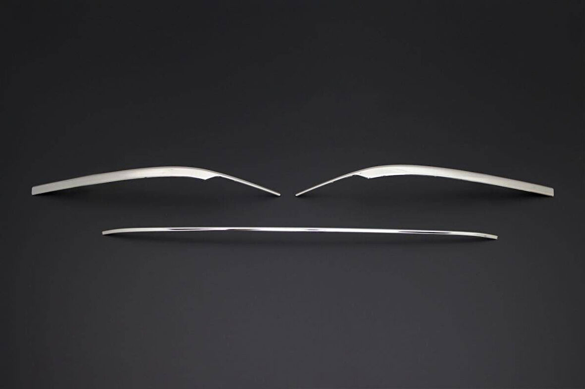 VW VOLKSWAGEN PASSAT B8.5 UYUMLU SEDAN ARKA TAMPON ÇITASI 3 PARÇA 2019 VE SONRASI PASLANMAZ KROM