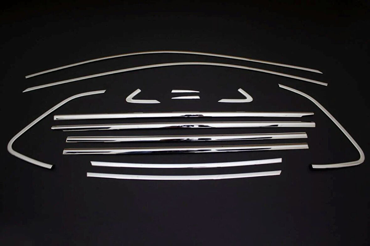 VW VOLKSWAGEN POLO  UYUMLU HB CAM ÇERÇEVE 12 PARÇA 2017 VE SONRASI PASLANMAZ KROM