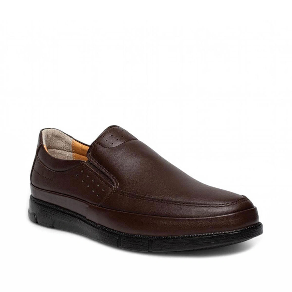 İçi Dışı Hakiki Deri Ortapedik Anotomik Taban Confort Erkek Klasik Bağcıksız Ayakkabı Tarz1096