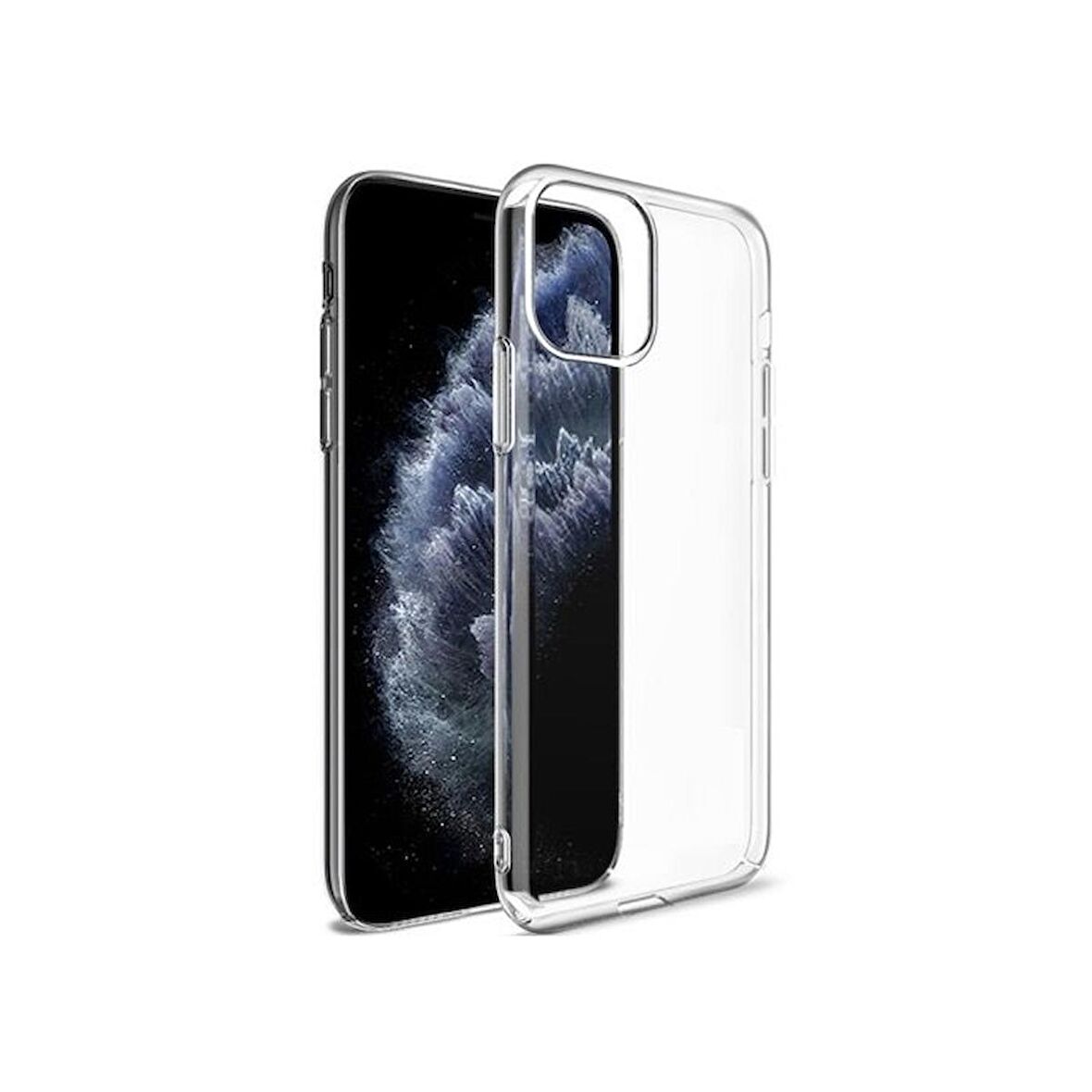 Smcase iPhone 14 Kılıf Mika Kristal Sert Silikon  Tam Kapatan Ekran Koruyucu