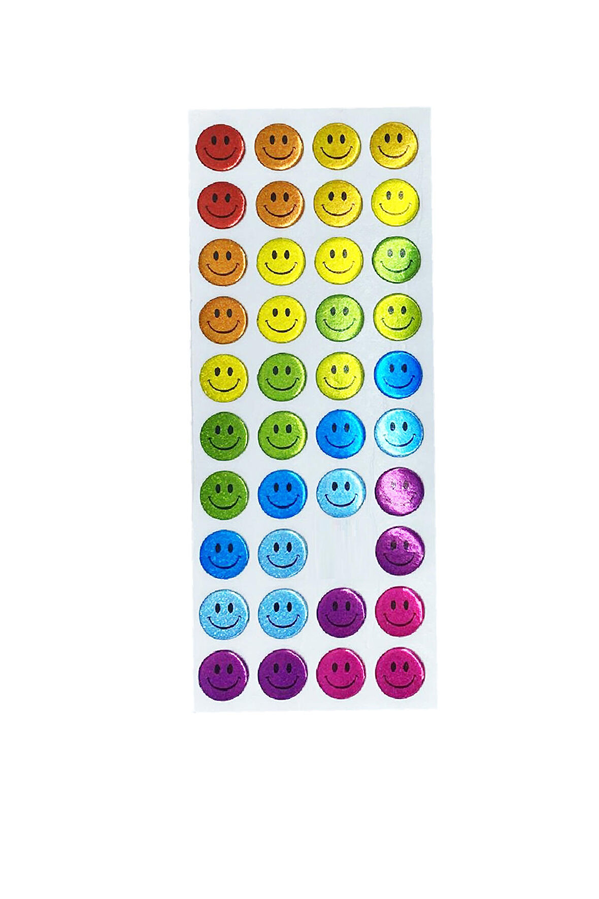 Sticker Kabartmalı Stiker Defter, Planlayıcı Etiket Renkli Gülenyüz (cb397) 16x7 cm