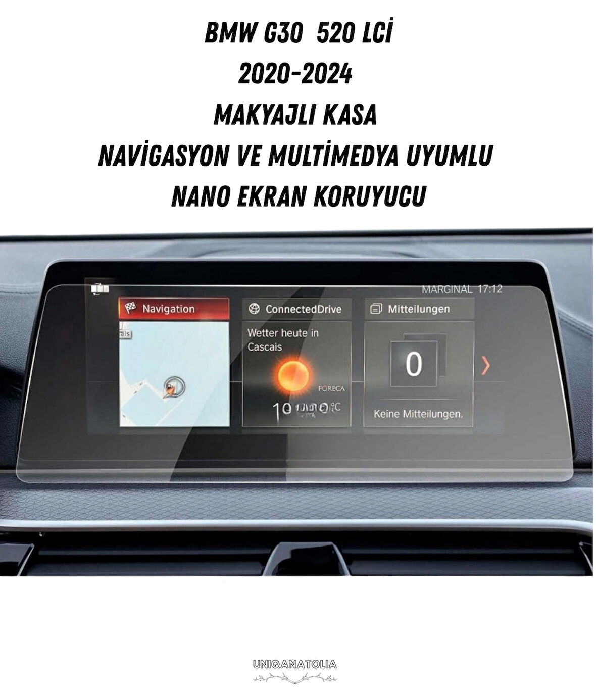 Bmw G30 520 Lci Makyajlı Kasa Multimedya Uyumlu Nano Ekran Koruyucu
