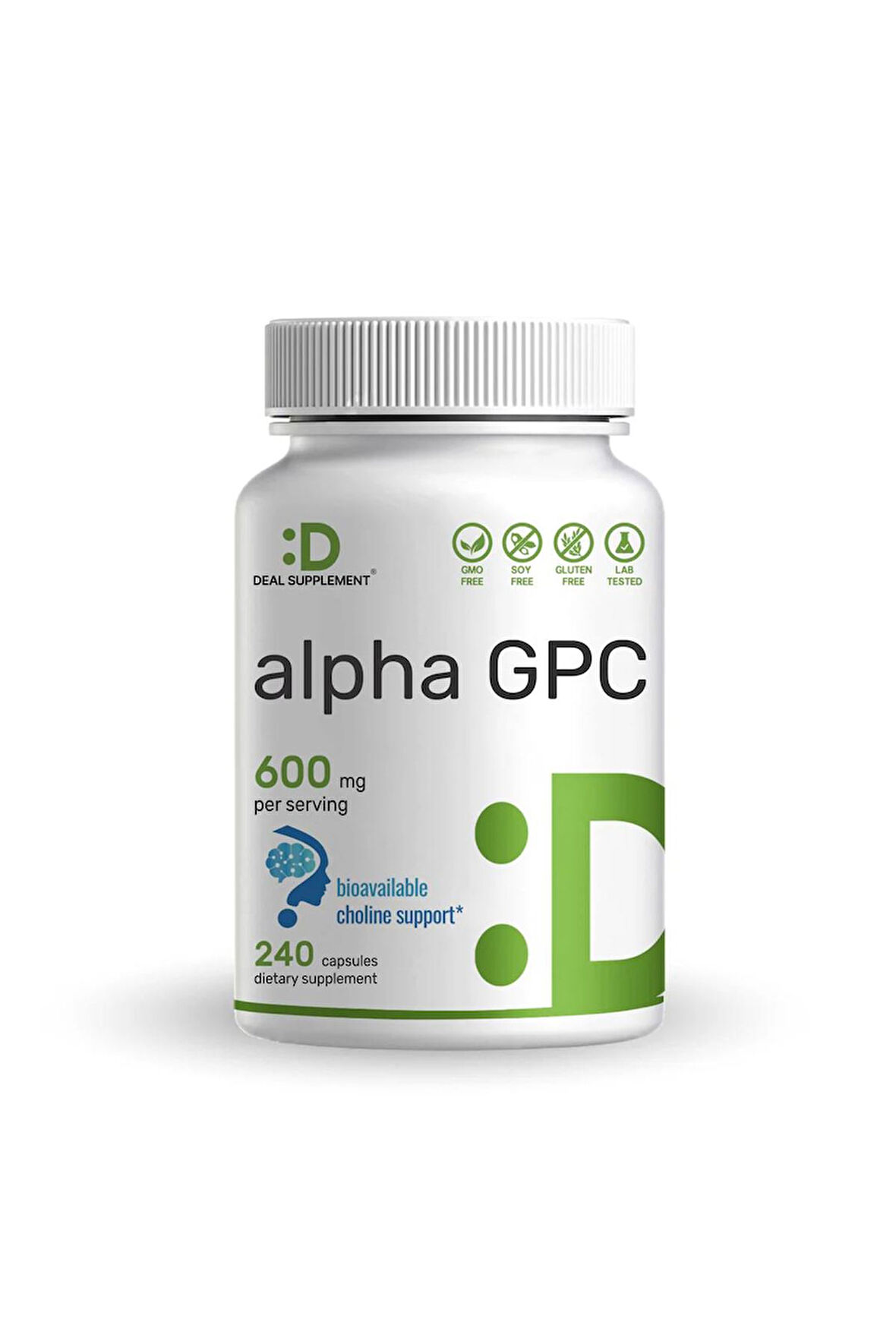 Alpha GPC 600mg Per Serving, 240 Capsules