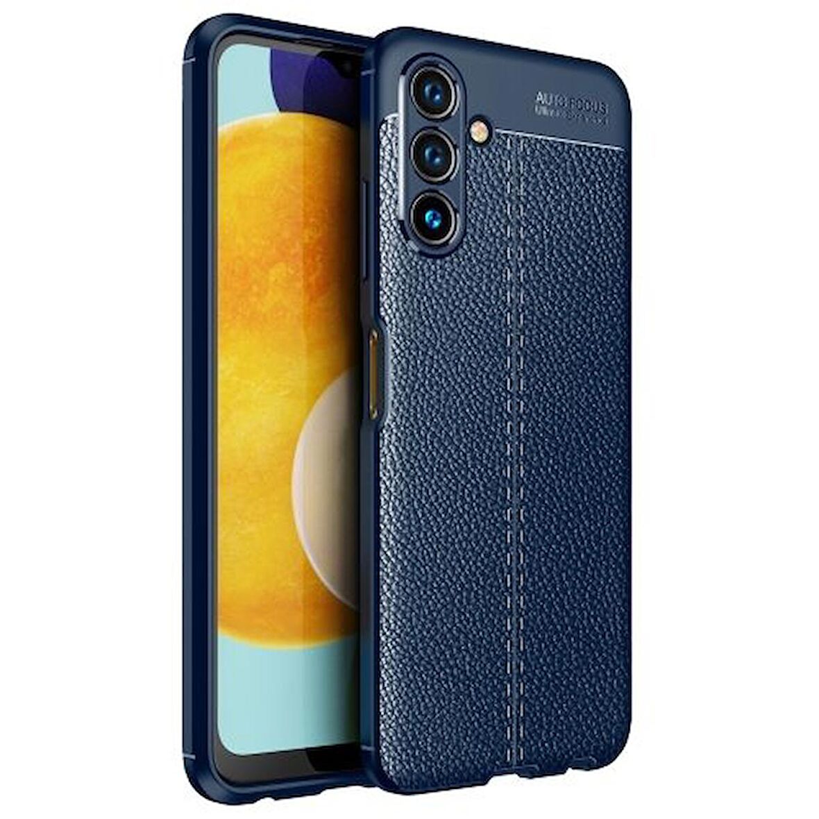 Smcase Samsung Galaxy A04s Kılıf Kamera Korumalı Deri Dokulu Silikon