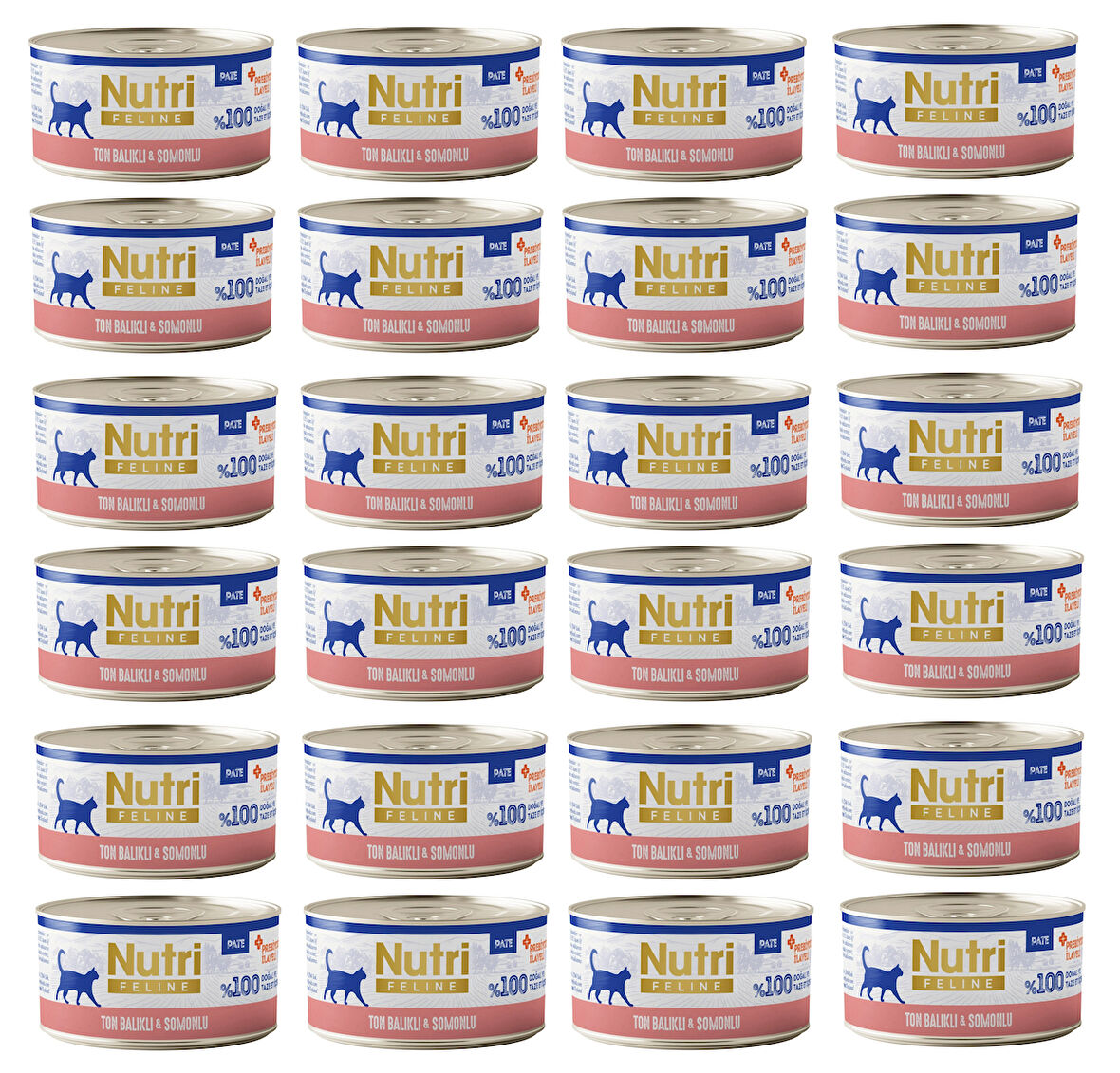 Nutri Feline Ton Balıklı ve Somonlu Pate Tahılsız Yetişkin Kedi Konservesi 70 Gr. X 24 Adet