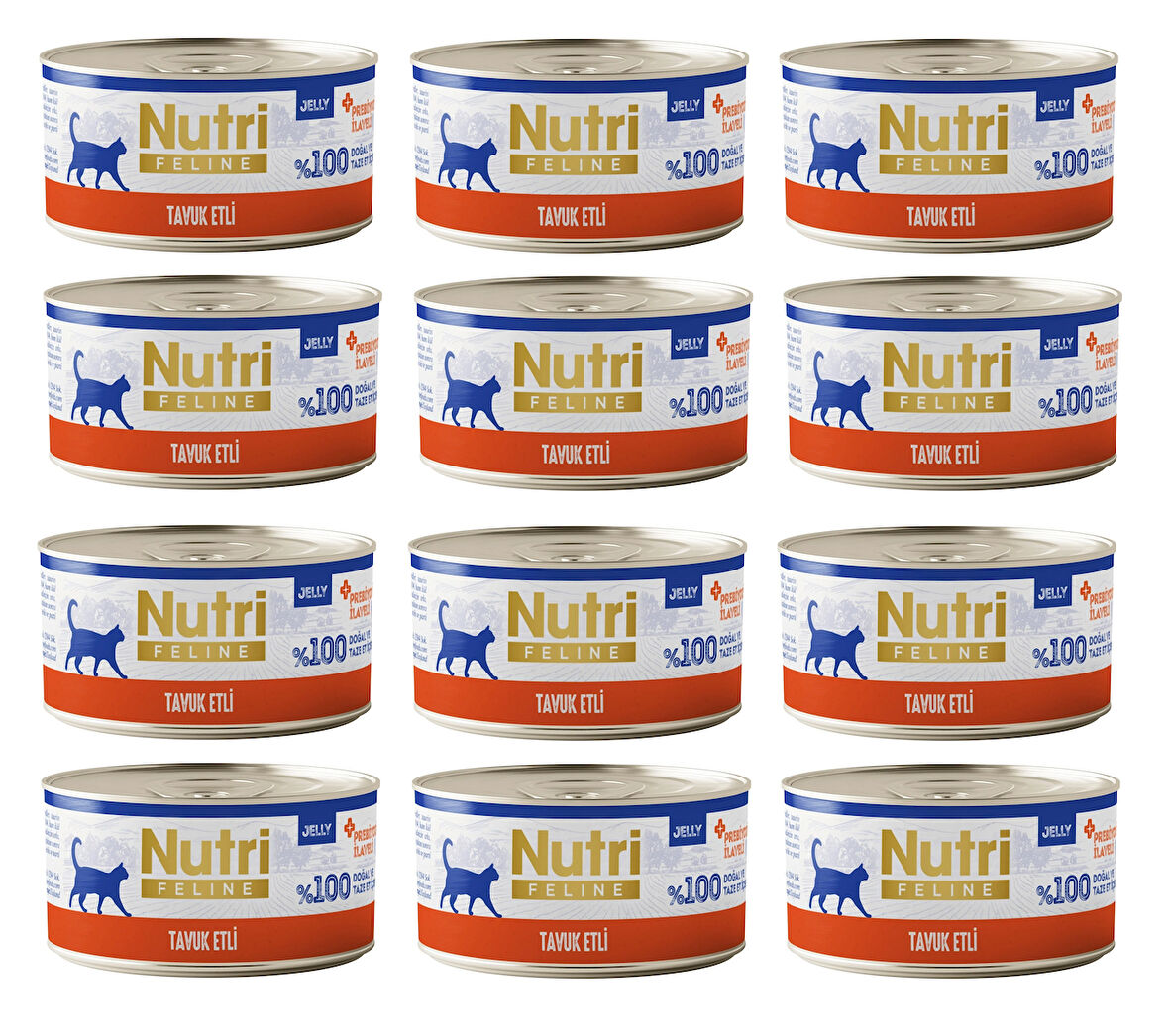 Nutri Feline Tavuk Etli Jöleli Tahılsız Yetişkin Kedi Konservesi 70 Gr. X 12 Adet