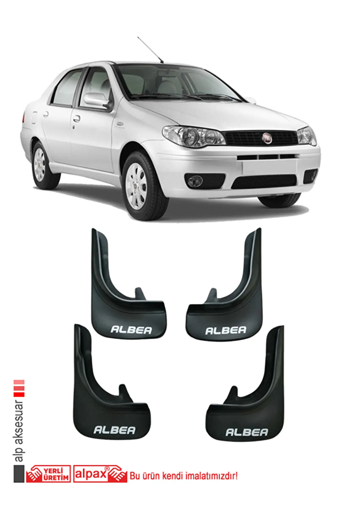 Fiat Albea paçalık çamurluk tozluk 4’lü set montaj gerektirir