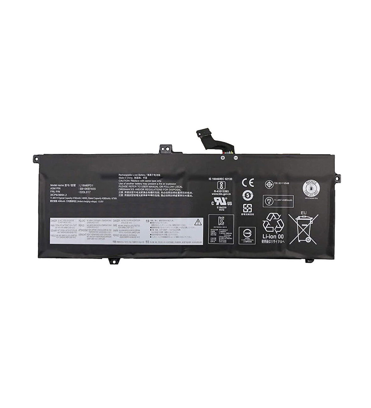 Lenovo ThinkPad X390 X395 L18M6PD1 Notebook Batarya Laptop Pil