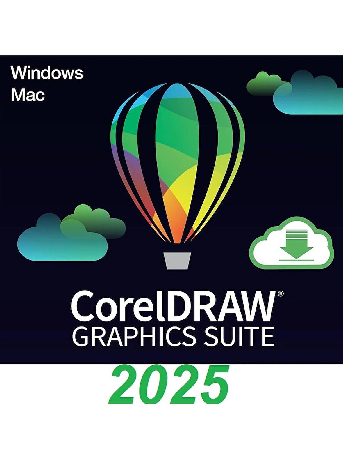 Corel CorelDRAW Graphics Suite 2025 (Mac) - 2 Mac Cihaz Ömür Boyu Abonelik Kodu