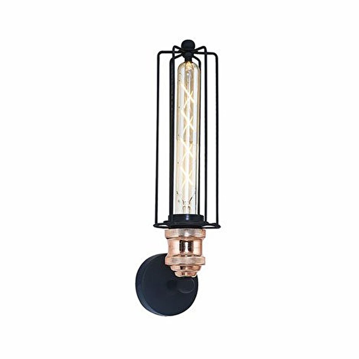 Rsylight Metal Retro Dekoratif İç Mekan Duvar Siyah Mafsallı Aplik 
