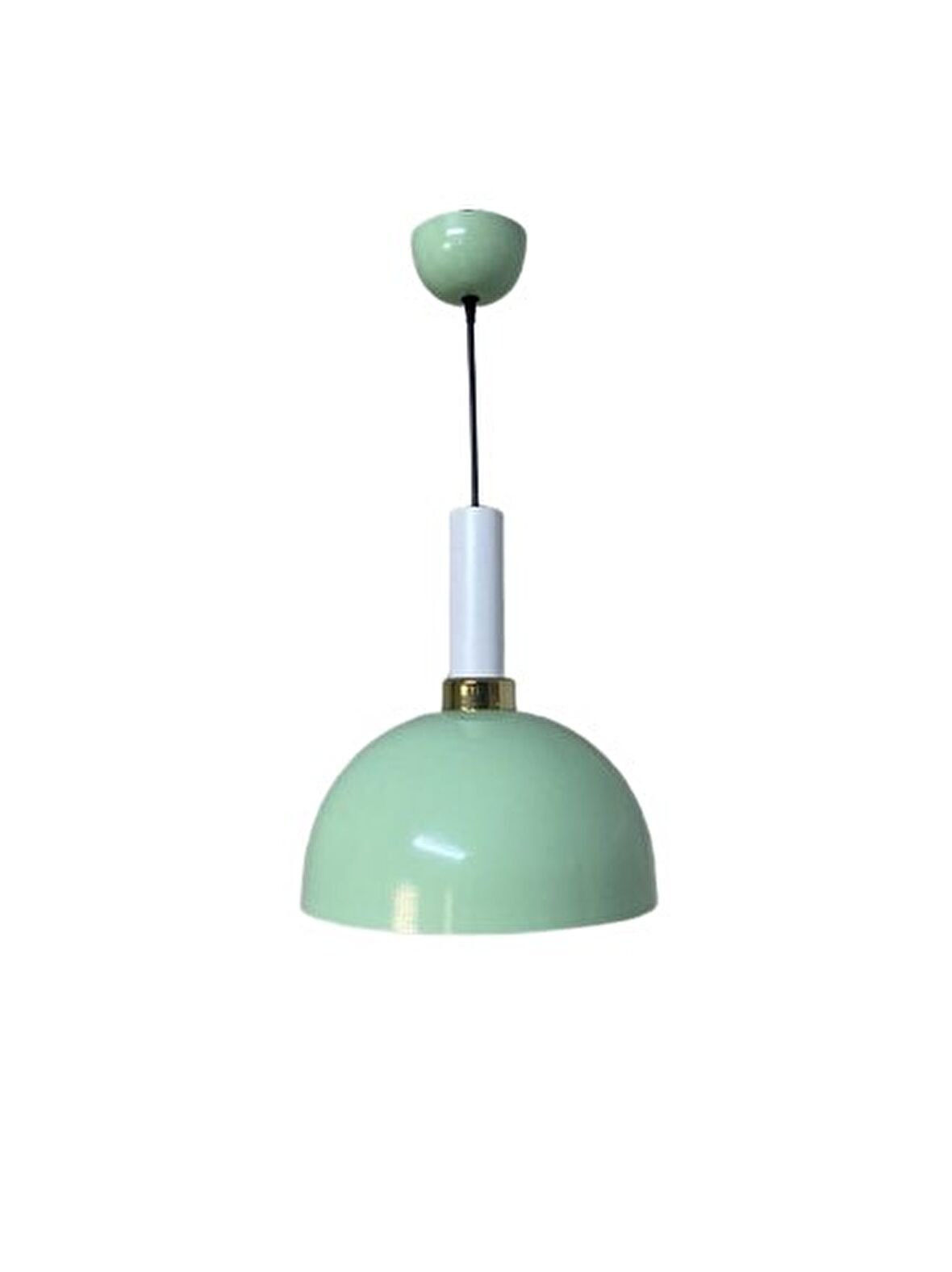 Rsylight Retro Metal Dekoratif Rustik Kafesli Yeşil Tekli Sarkıt Avize Çap 30 cm