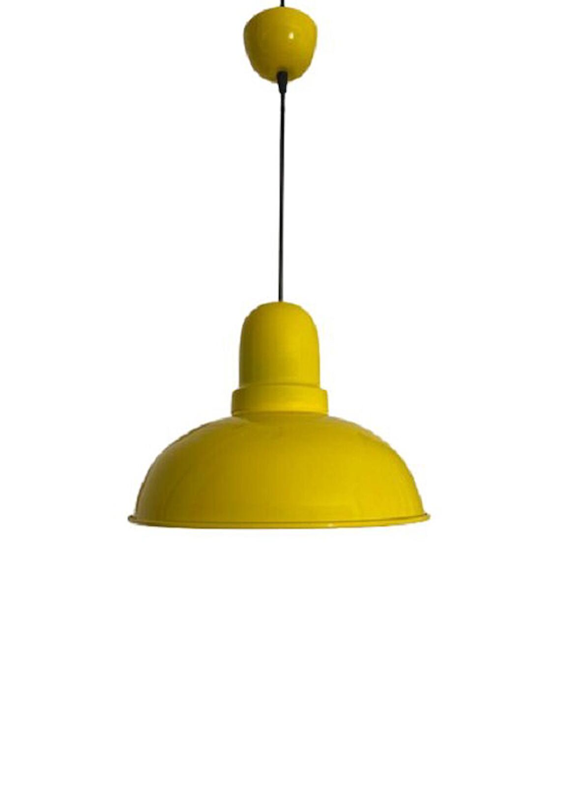 Dylight Retro Dekoratif Tekli Sarı Rustik Metal Sarkıt Avize 33 Cm