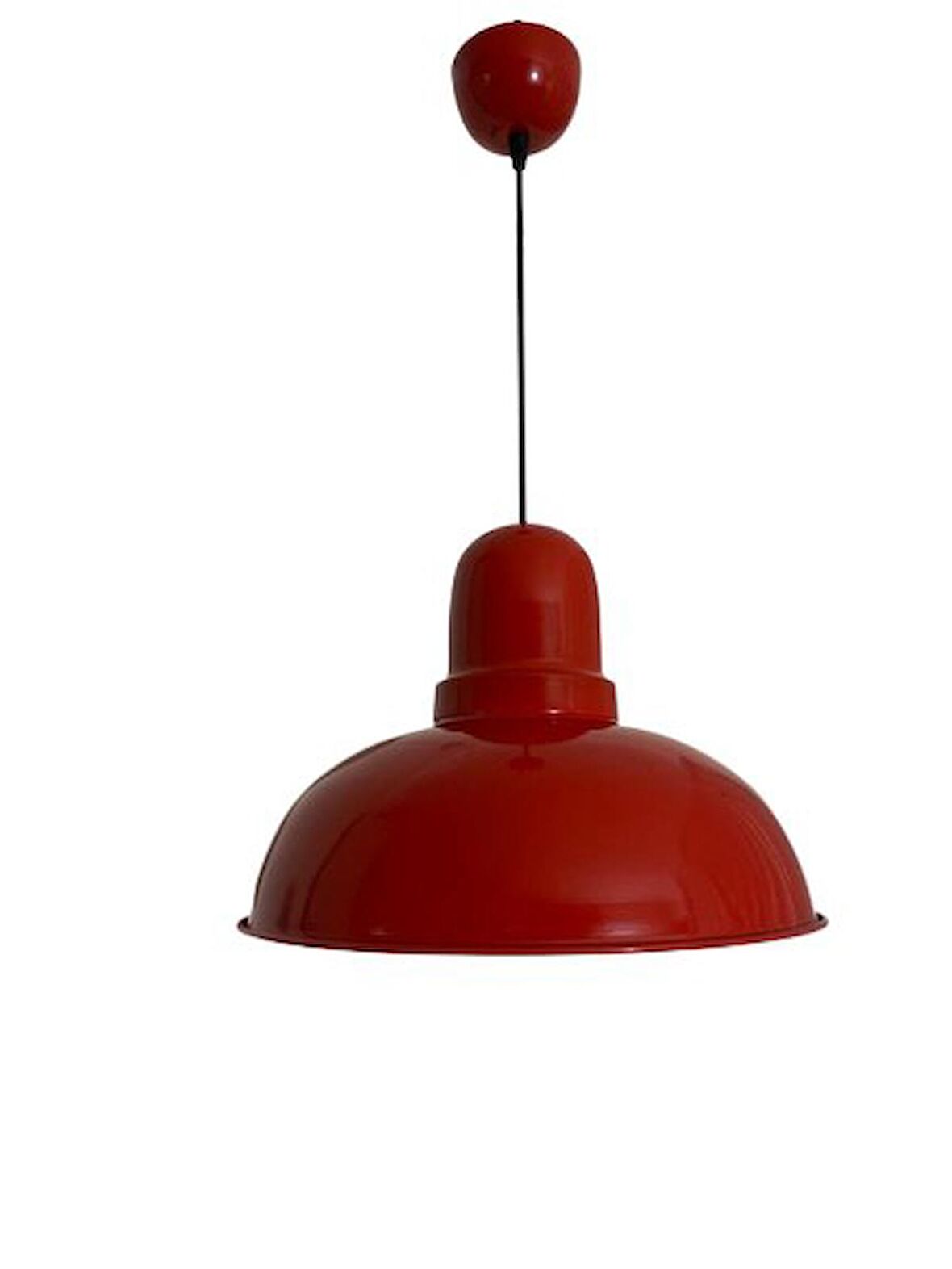 Dylight Retro Dekoratif Tekli Kırmızı Rustik Metal Sarkıt Avize 33 Cm