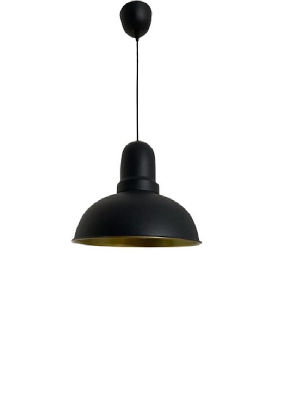 Dylight Retro Dekoratif Tekli Siyah Rustik Metal Sarkıt Avize 33 Cm