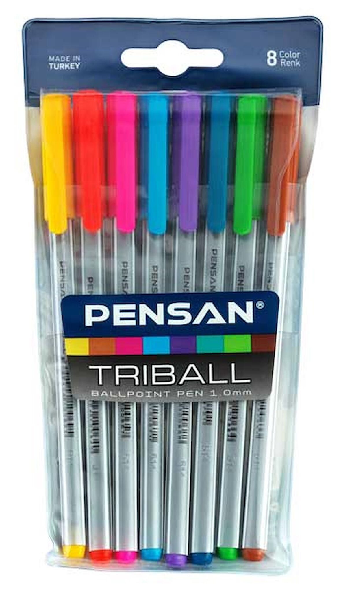 PENSAN TÜKENMEZ TRIBALL 1MM 8 Lİ SET 01003 RENKLİ 1 Adet