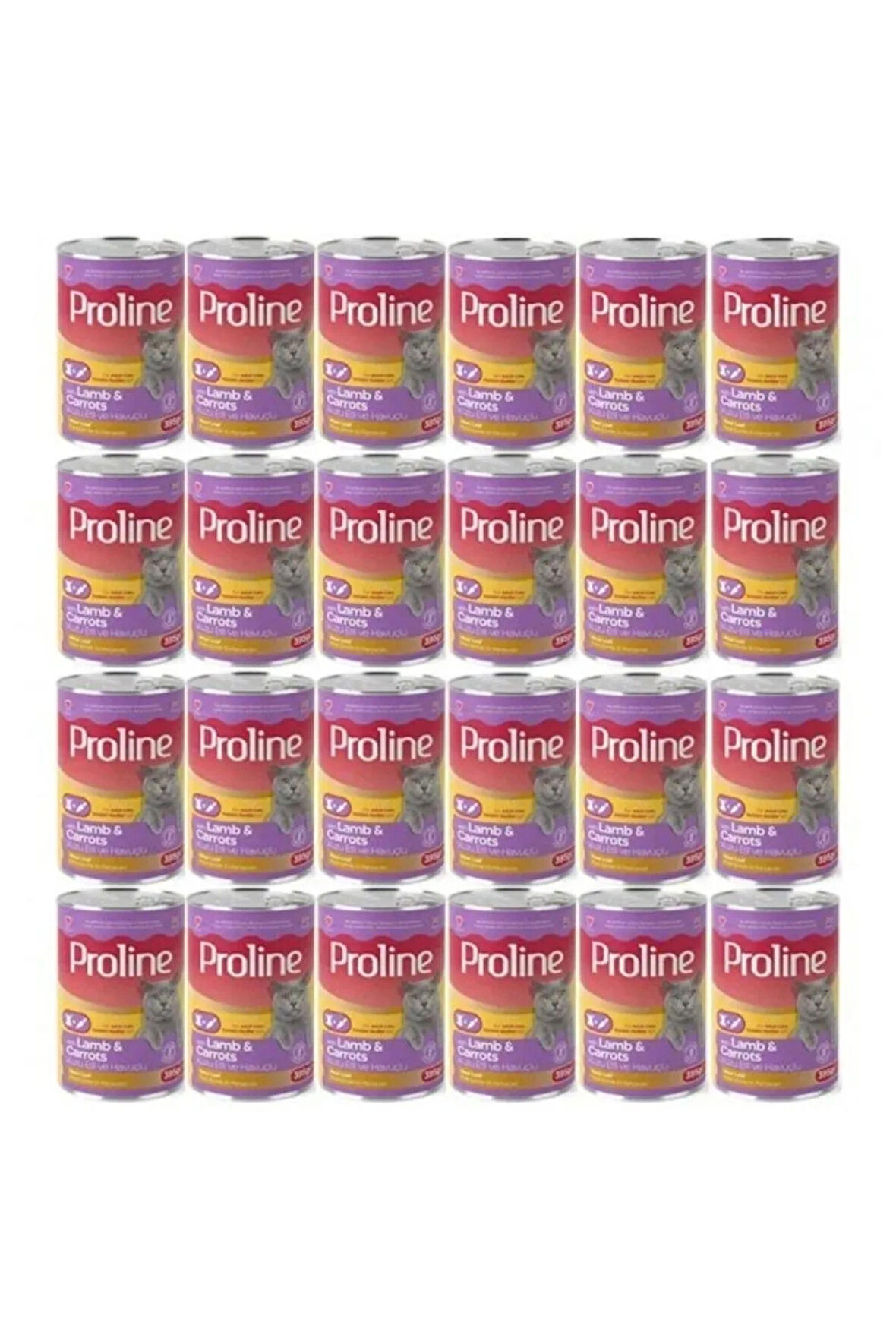 Proline Kuzu Etli ve Havuçlu Pate Et Parçalı Yetişkin Kedi Konservesi 395Gr x 24'lü
