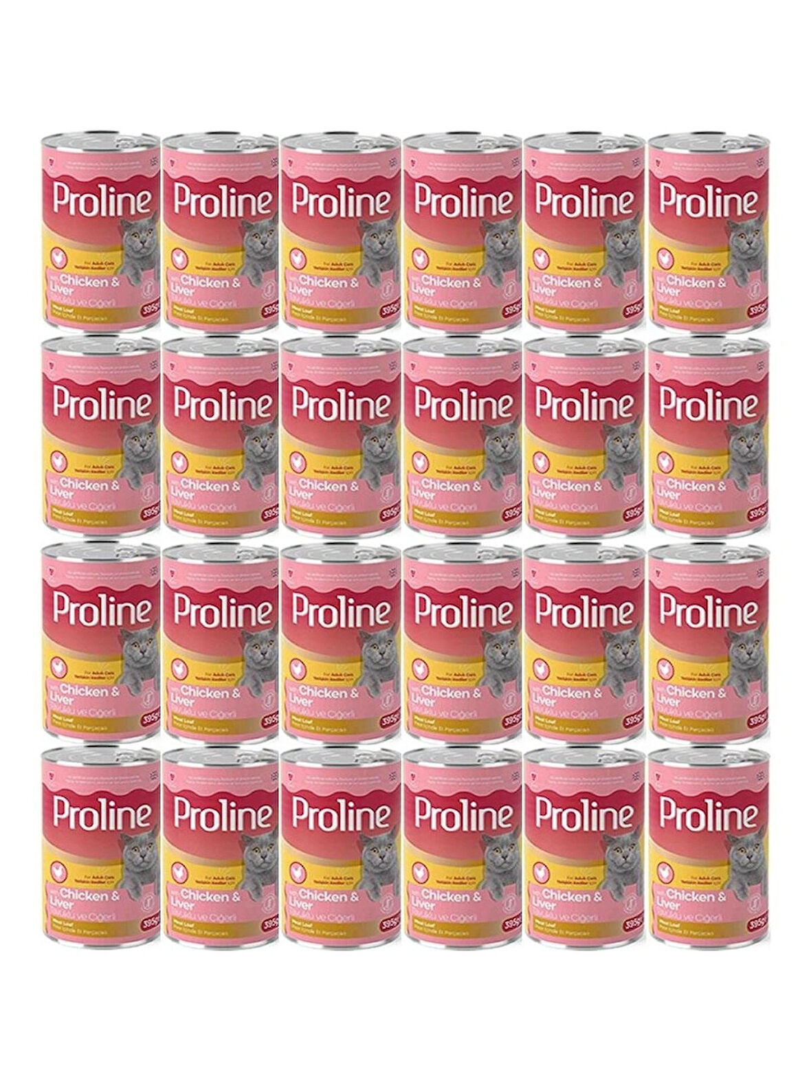 Proline Tavuklu Ve Ciğerli Pate Yetişkin Kedi Konservesi 24 X 395 Gr