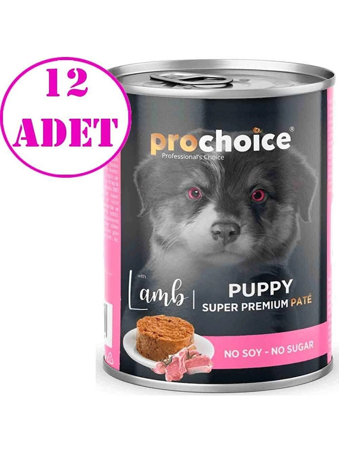 Pro Choice Kuzu Etli Ezme Yavru Köpek Konservesi 400 Gr 12'li