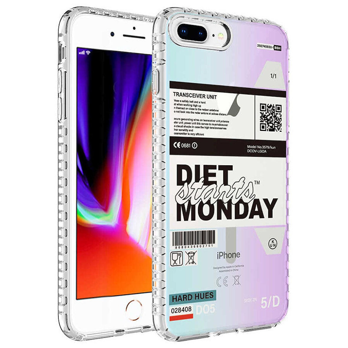 Smcase iPhone 8 Plus Kılıf Desenli Elegans Serisi No Silikon