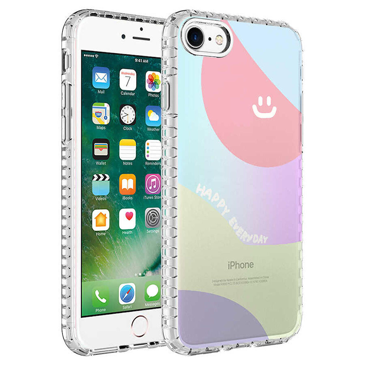 Smcase iPhone 8 Kılıf Desenli Elegans Serisi No Silikon