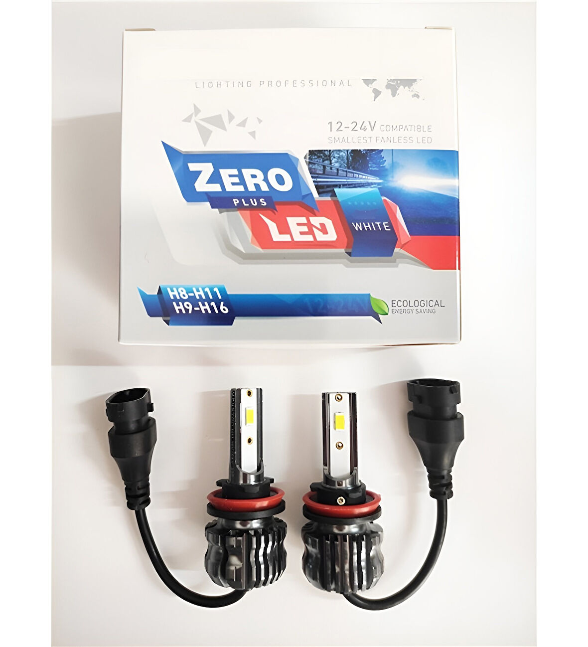 Pulsar Rs 200 Led Far Ampül 2 Adet Takım H11 Fansız Led Xenon Buz Beyaz 12V-24V_Supermoto