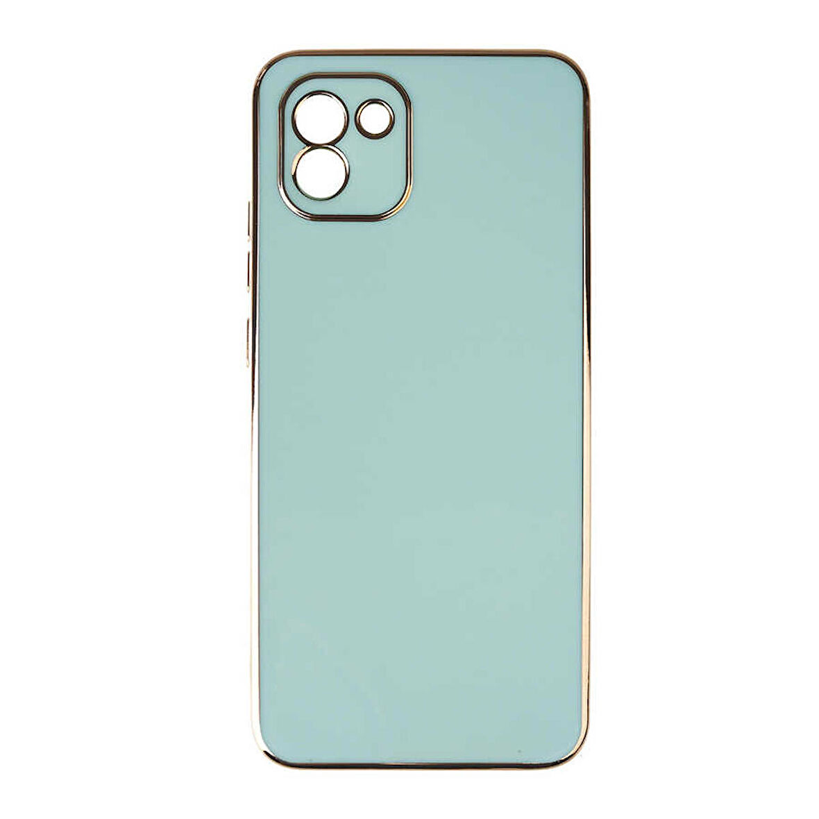 Gpack Samsung Galaxy A03 Kılıf Bark Parlak Silikon Renkli Kenarları Rose