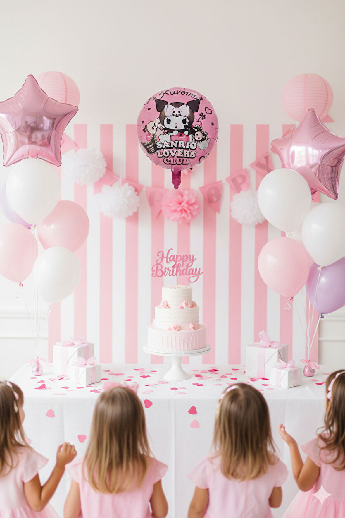 Folyo Balon Kuromi Temalı 45 cm pembe kuromi Doğum Günü Folyo Balon