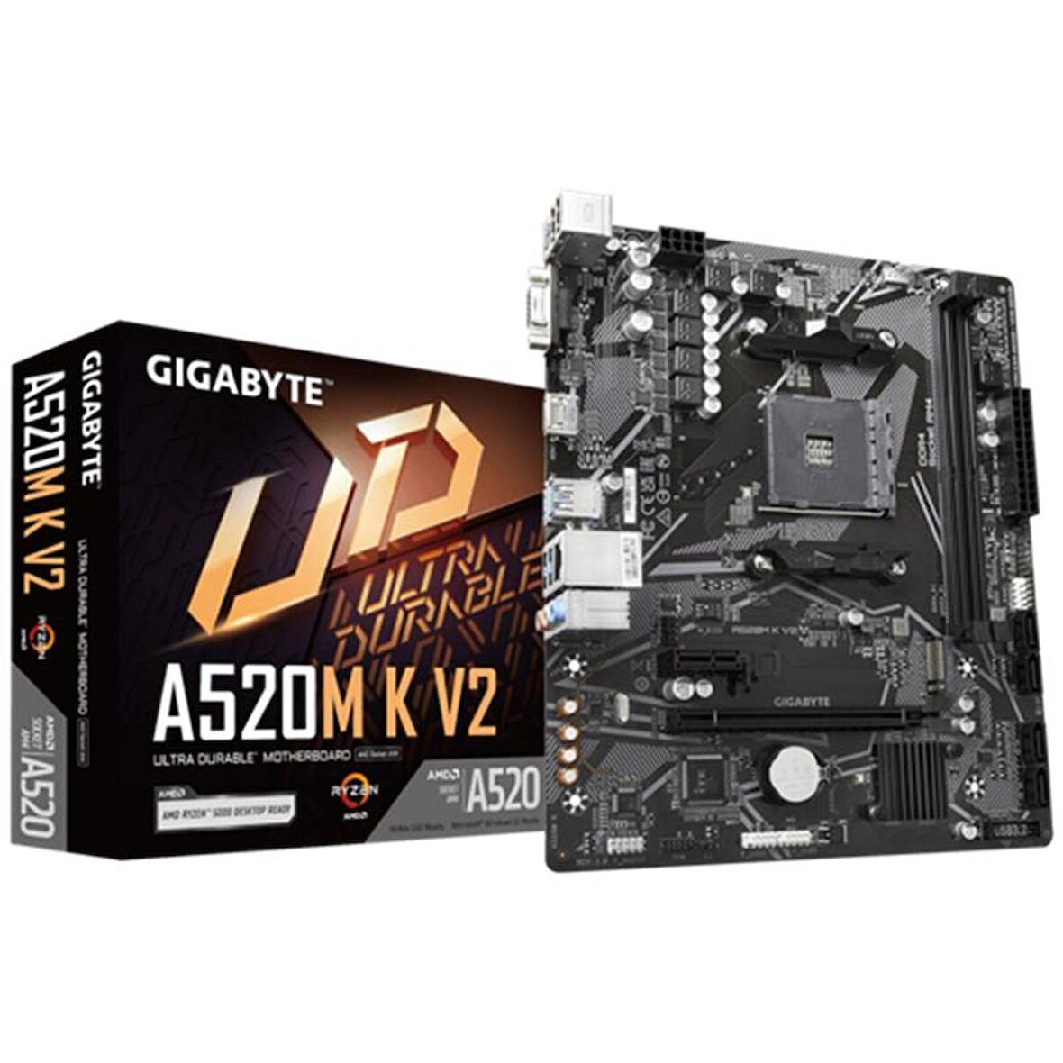 Gigabyte A520M K V2 AMD A520 AM4 DDR4 5100 MHz Masaüstü Anakart