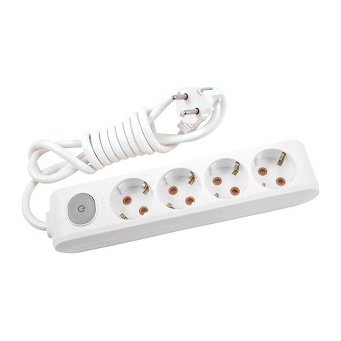 Viko Multi-Let 4 lü Anahtarlı Kablolu Priz 1 Mt. Beyaz
