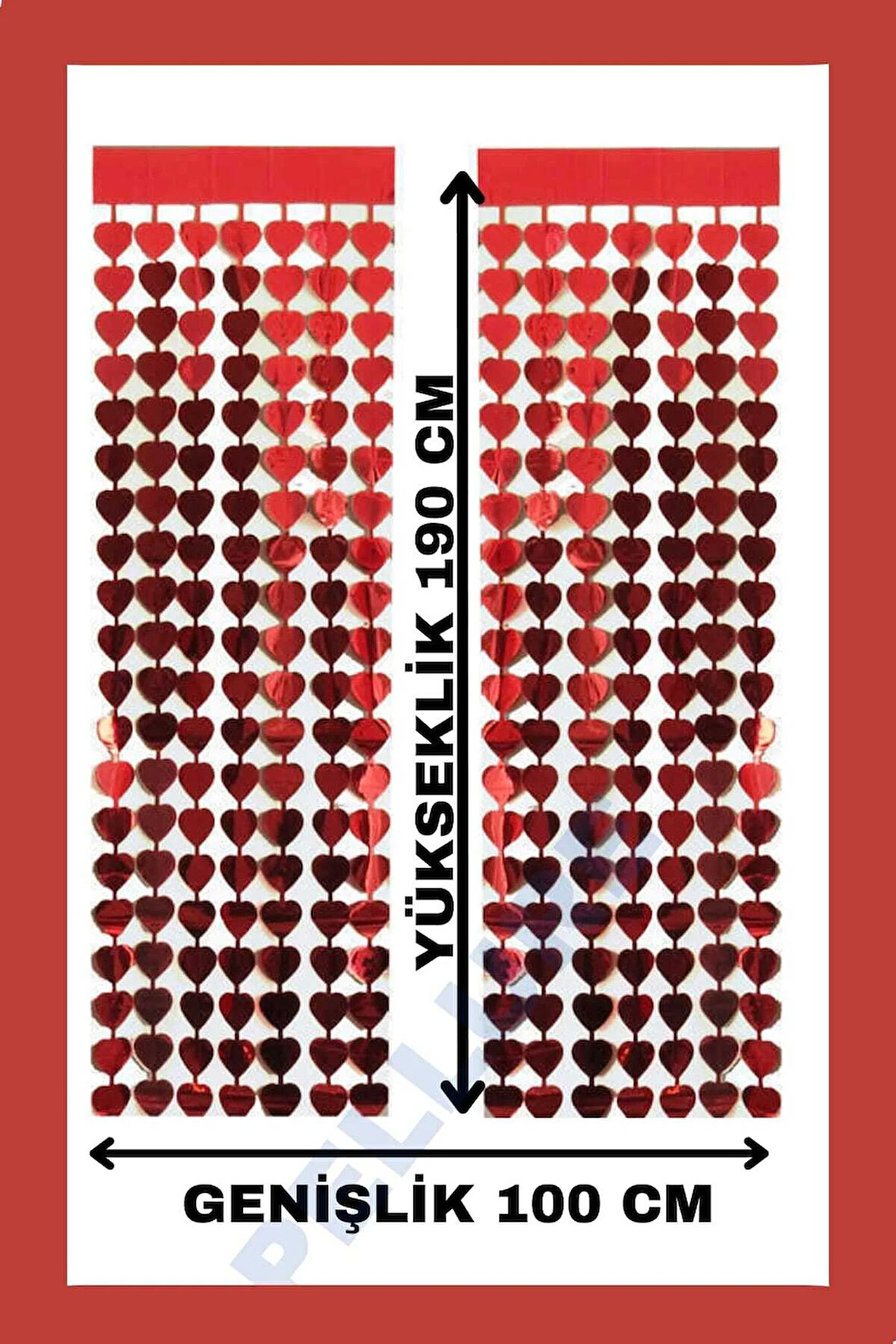 Metalize Arka Fon Perde Kalpli 100Cm×190Cm Parti Doğum Günü Süsleri